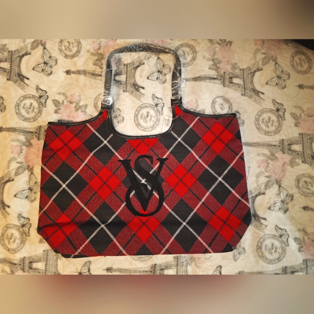 Victoria secret  plaid tote